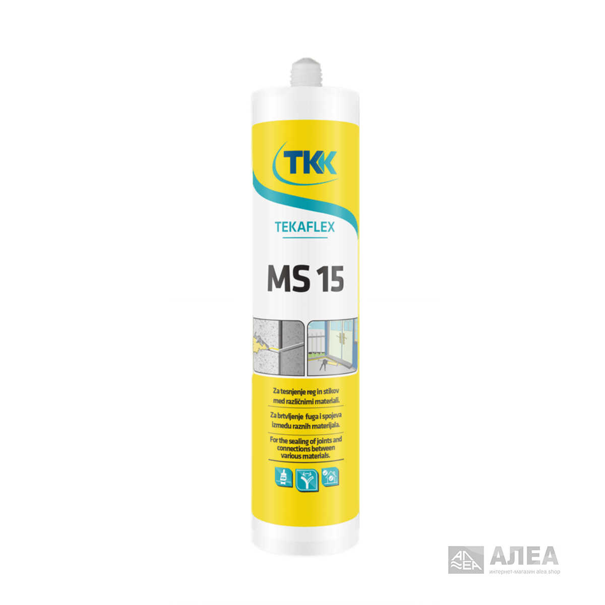Клей-герметик белый 290 мл Tekaflex MS 15 ТКК, фото 