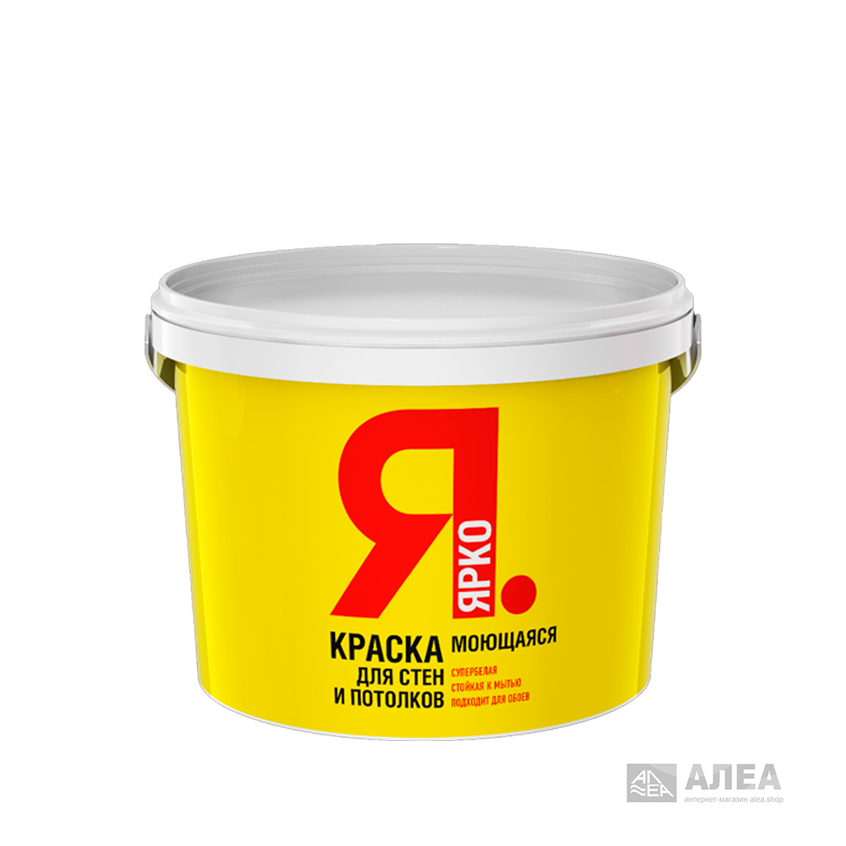 Краска Ярославские краски Ярко для стен и потолков моющаяся белая 6 кг, фото 