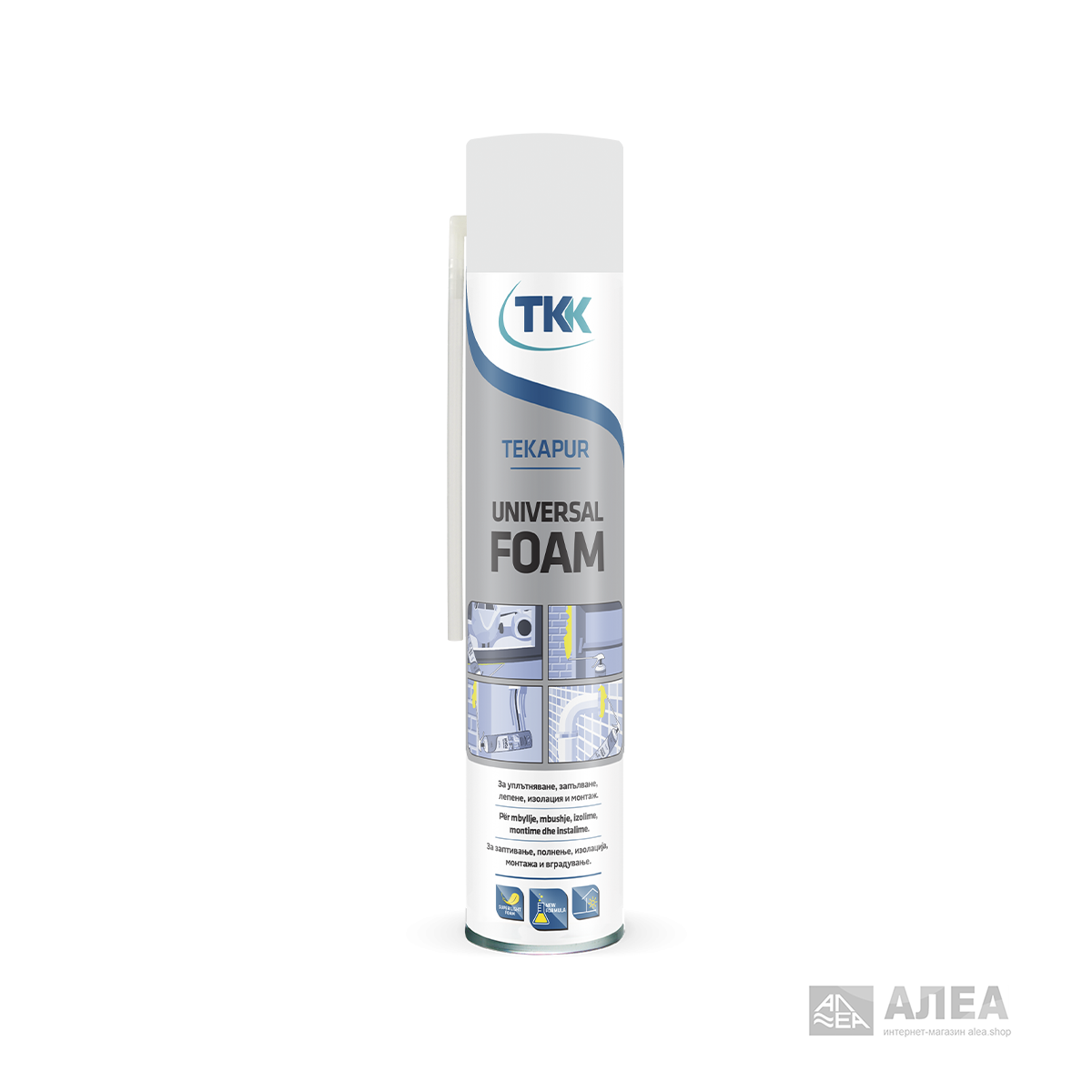 Пена монтажная Tekapur Spray silver бытовая 750 гр, фото 