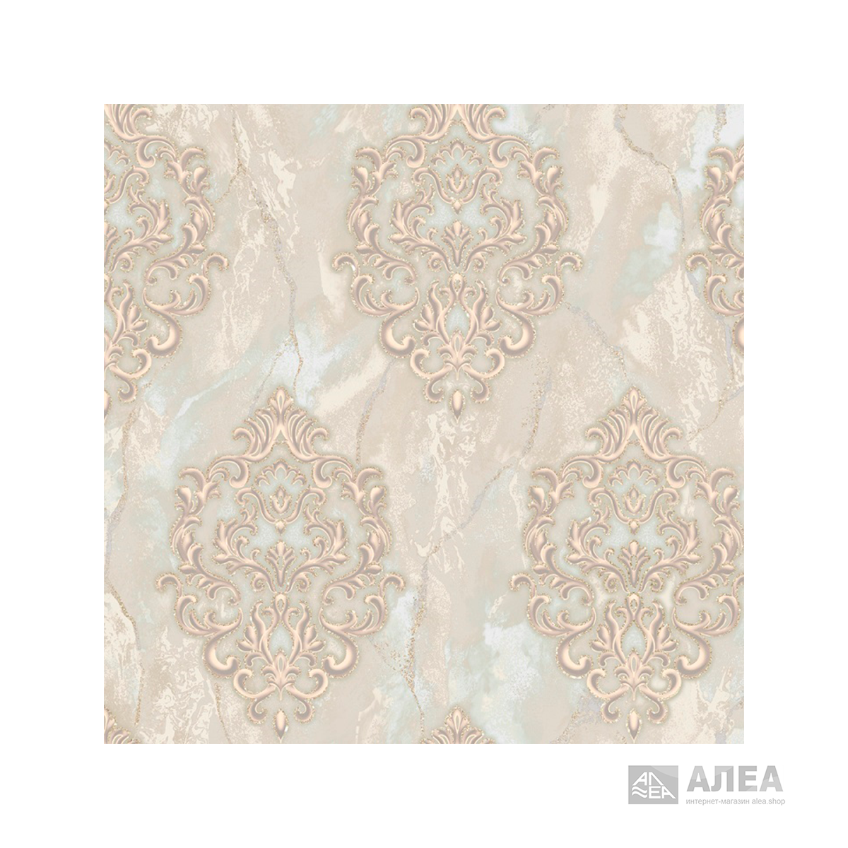 Флизелиновые обои WallSecret Elite Botticelli 8638-27 1,06х10,05 м бежевые с орнаментом, Партия: 21619, фото 
