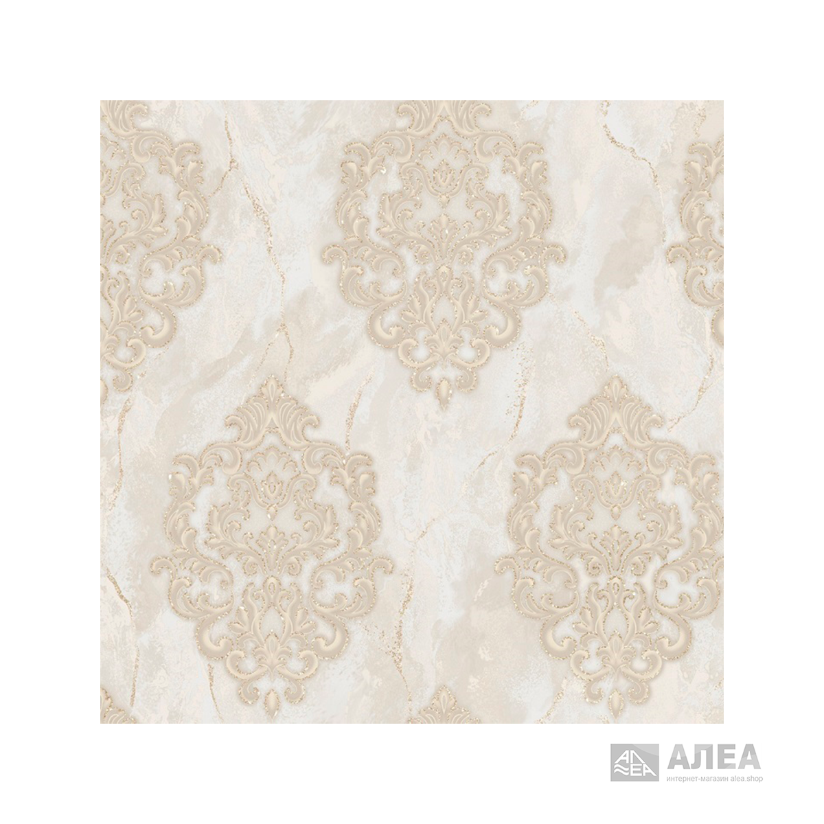 Флизелиновые обои WallSecret Elite Botticelli 8638-21 1,06х10,05 м молочные с орнаментом, Партия: 21689, фото 