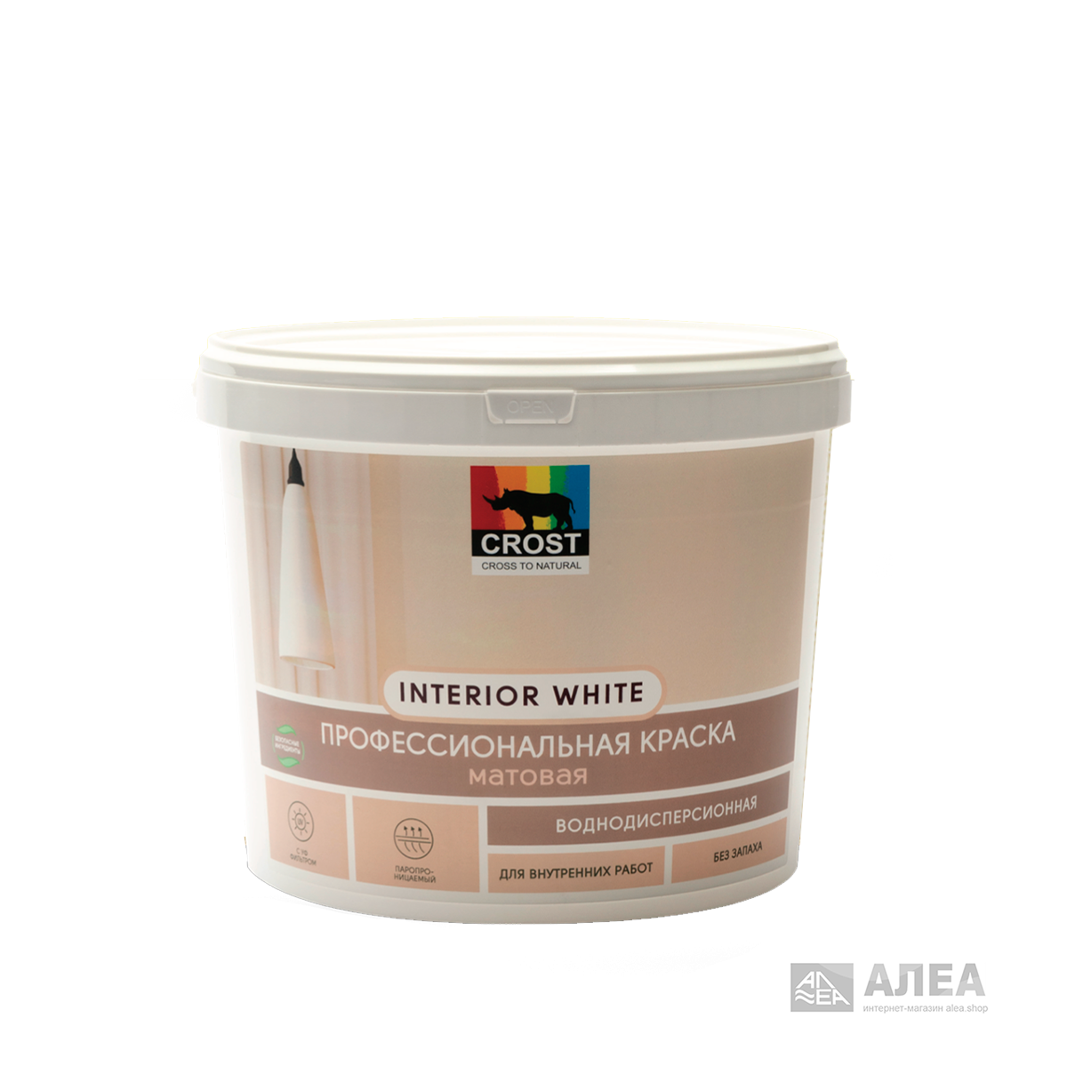 Краска Crost Interior White интерьерная белая матовая 1 кг, фото 