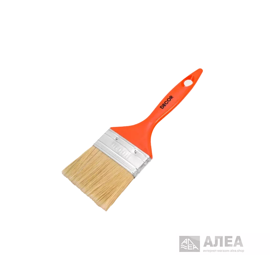 Кисть плоская Decor Profi светлая щетина 100х15 мм, фото 