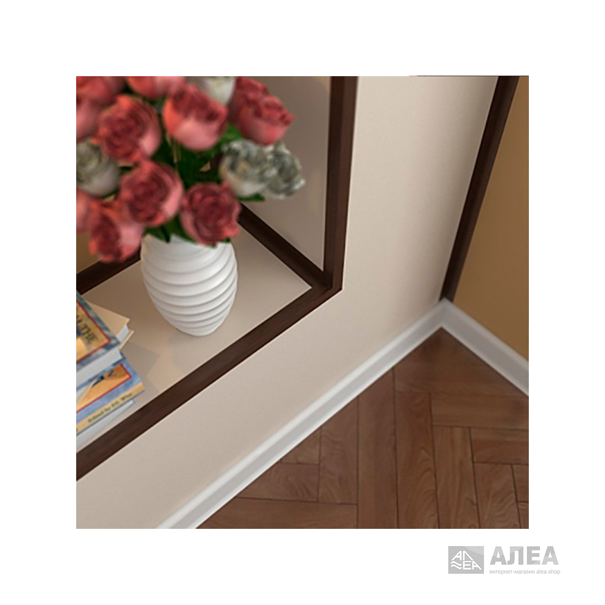 Угол двухсторонний Идеал с тиснением 301 Венге 15х15х2700 мм, фото 3