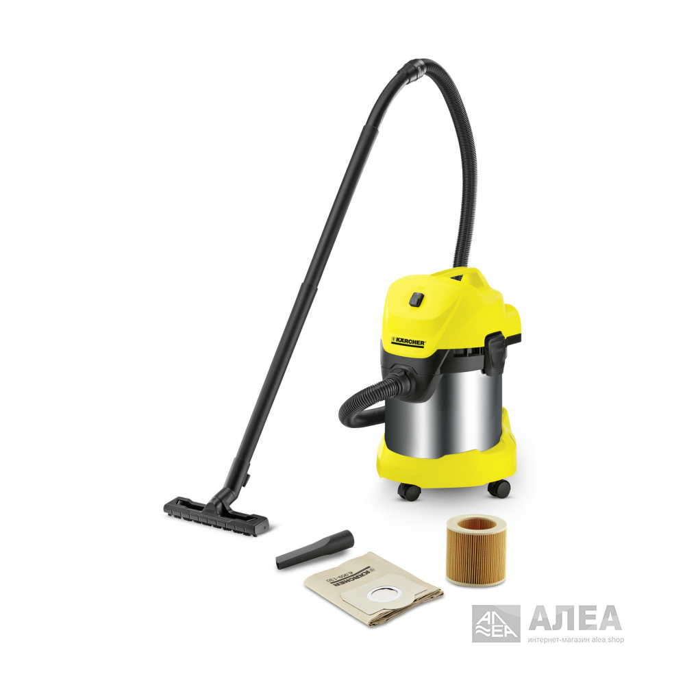 Пылесос Karcher WD 3 Premium 1000Вт, 17л, сухая/влажная уборка, хоз-ный