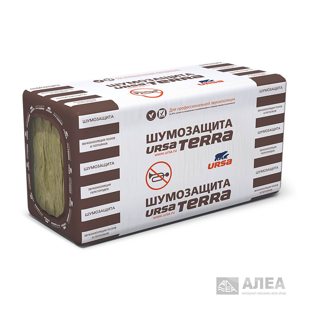 Утеплитель 1250x610x100 мм Шумозащита URSA TERRA