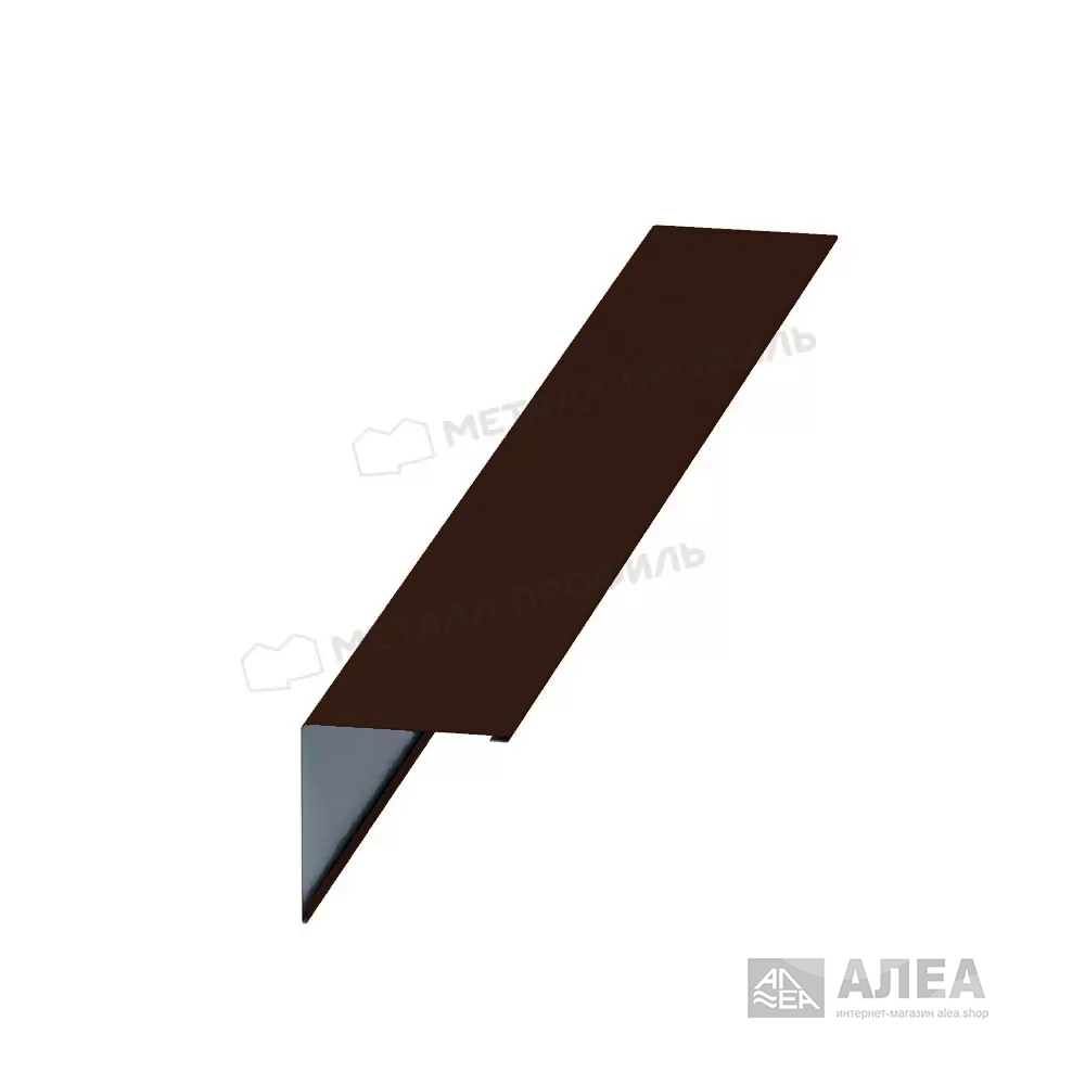 Планка угла наружного 50х50х2000 мм 0,45 мм Полиэстер, Цвет металла: 8017(Шоколадно-Коричневый)